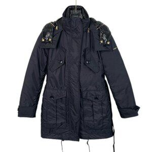 Burberry Womens Black Nylon Quilted Hooded Jacket